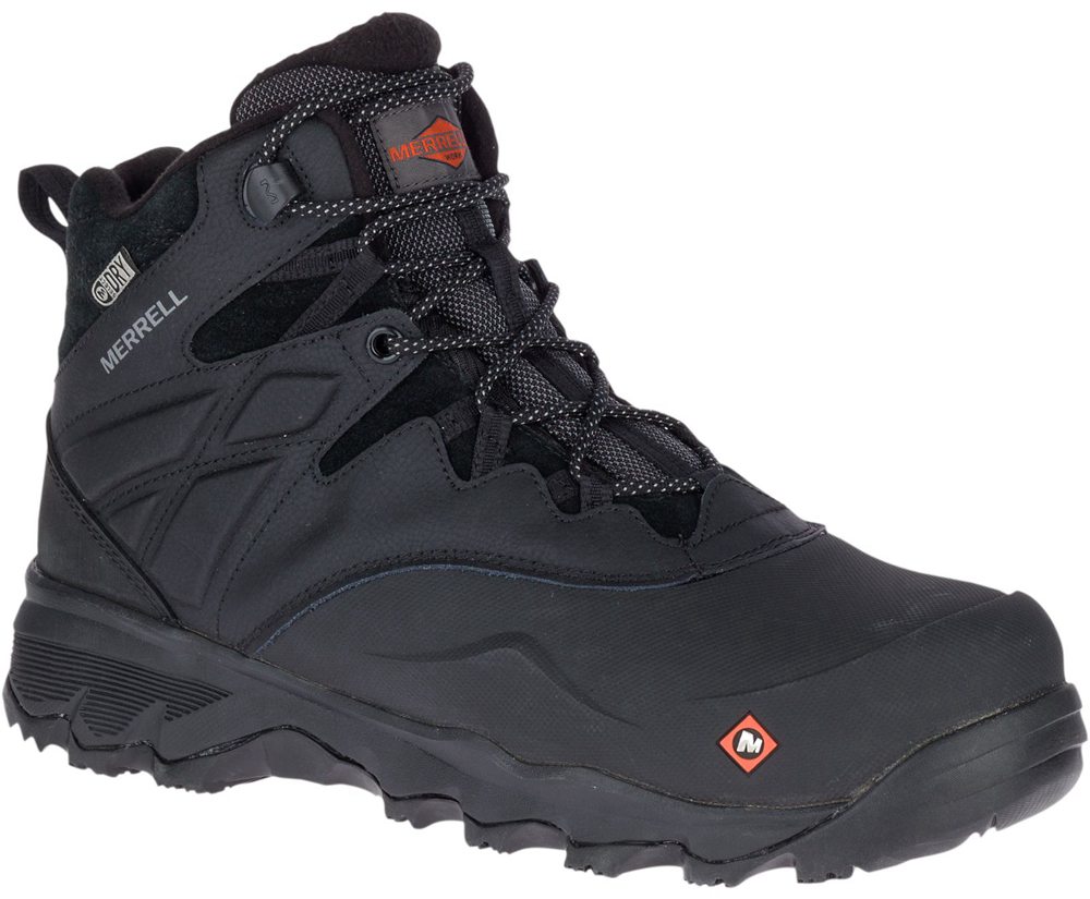 Kozaki Merrell Męskie Czarne - Thermo Adventure 6" Ice+ Waterproof Comp Toe - 416735-CJG